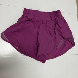 Purple lululemon hotty hot shorts